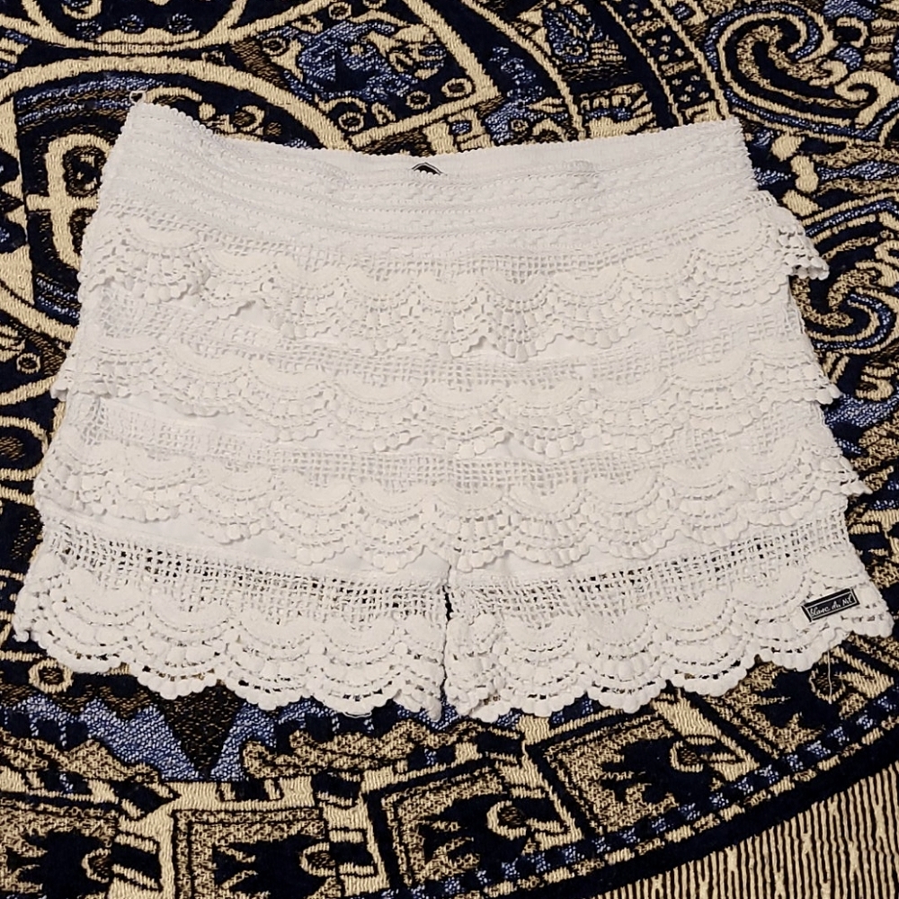 Soft, White Lace Shorts